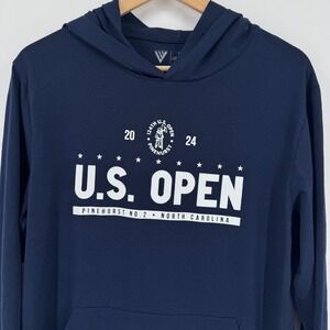 Levelwear 24th US Open Pinehurst Golf Stretch Hoodie Navy Size Small NWT
